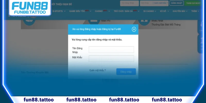 Chỉ với vài thao tác đơn giản, bạn đã có thể đăng nhập Fun88